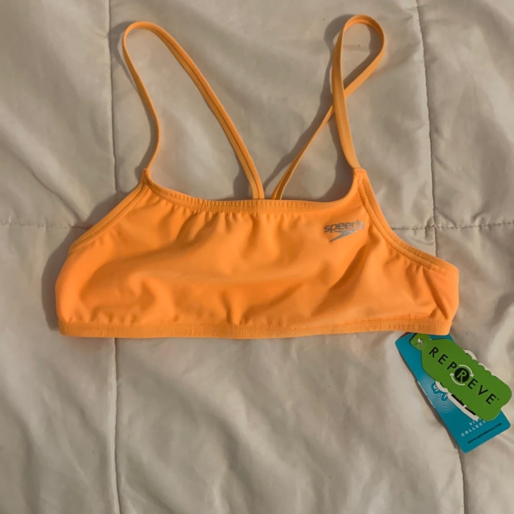 NWT Orange speedo eco endurance bikini top